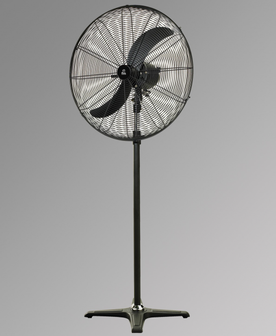 Ventilador de pie FM CI185, industrial, 72 cm, 180W, negro